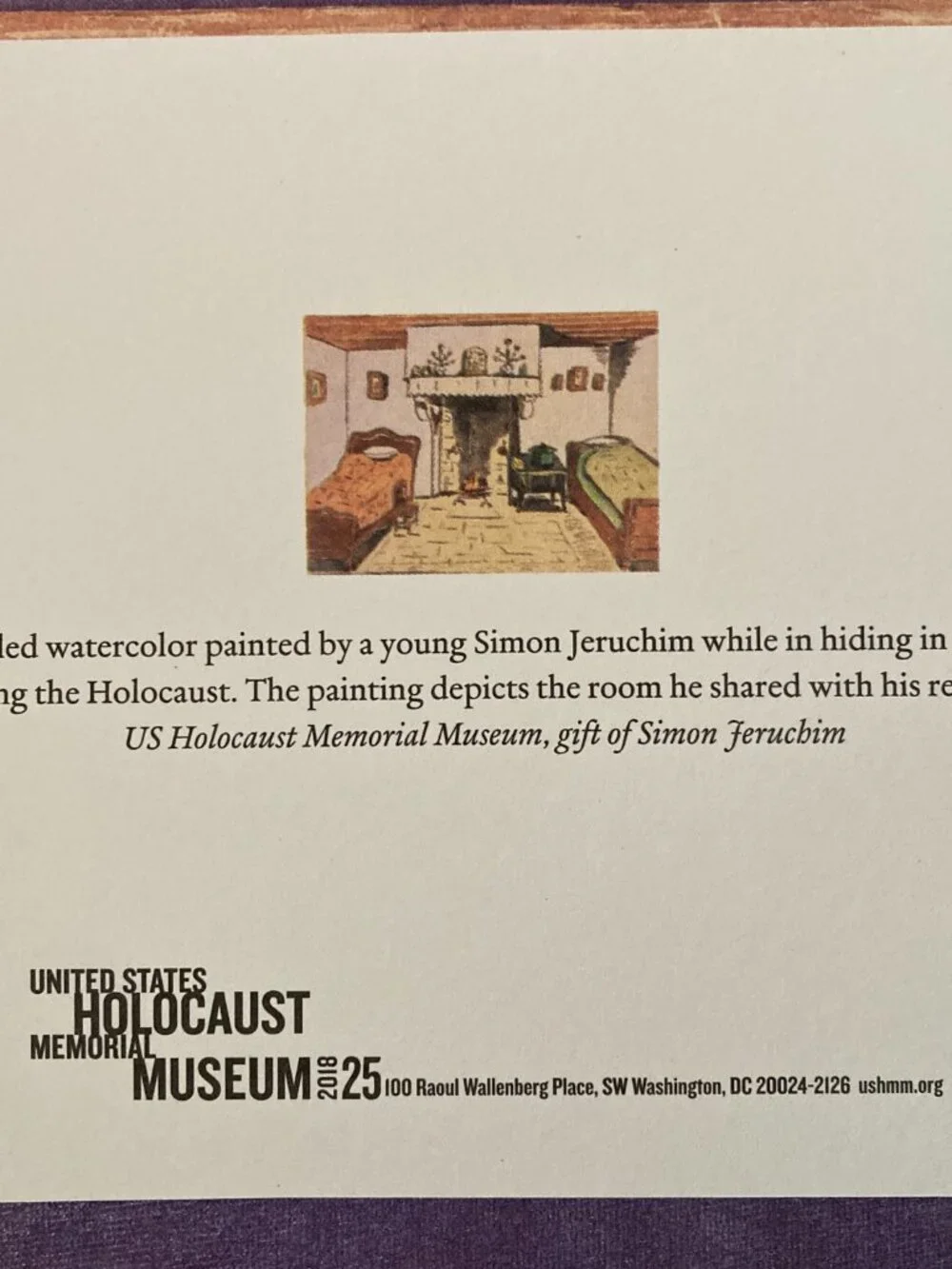 US Holocaust Memorial Museum Simon Jeruchim Note Cards Set of 6